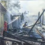 Kebakaran Hebat di Desa Sebuntal, 6 Warga Kehilangan Tempat Tinggal