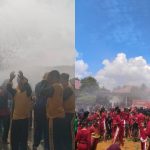 Damkar Kukar Gelar Sosialisasi dan Penyiraman di Dua Sekolah Tenggarong Seberang, Peringati Hari Anak Nasional