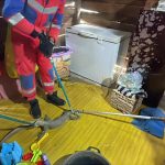 Biawak Masuk Rumah Warga, Damkar Lakukan Evakuasi