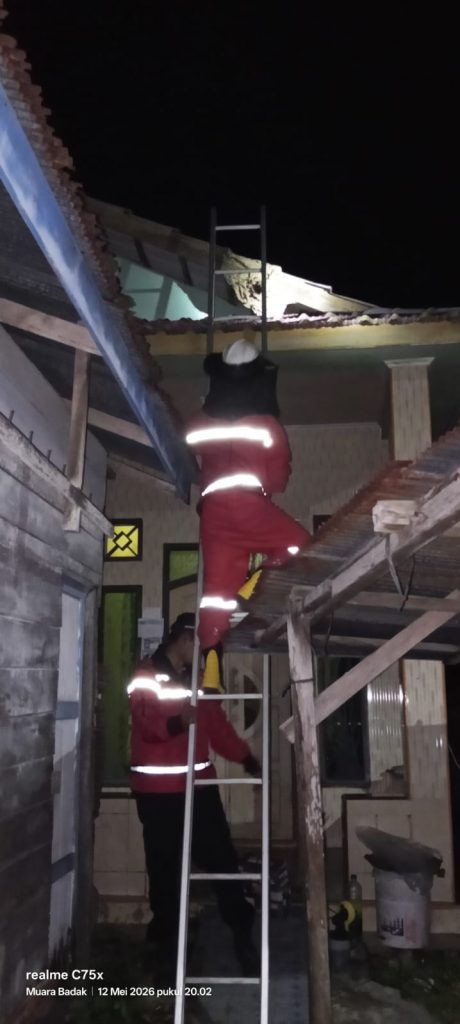 Tawon Vespa Bersarang di Plafon Rumah Warga, Damkar Muara Badak Gerak Cepat Lakukan Penanganan